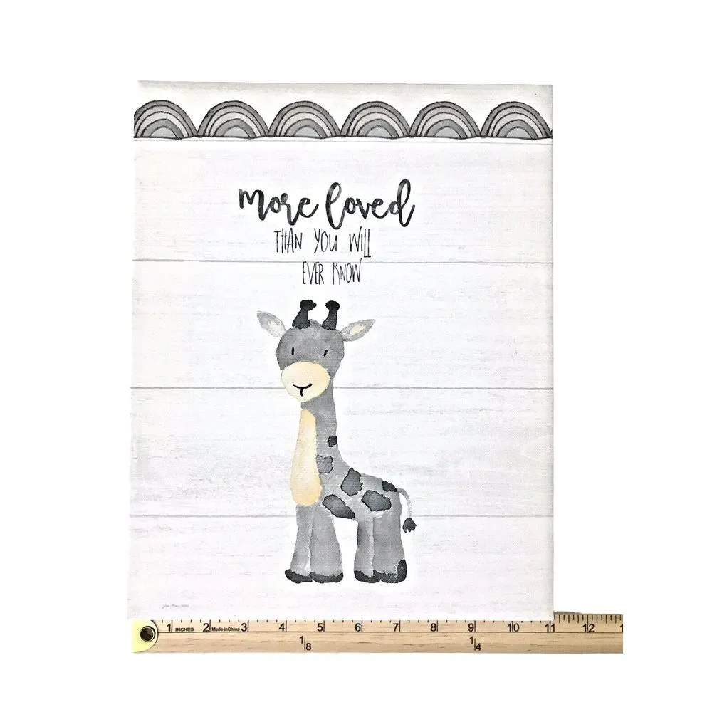 Baby Safari Animals Canvas Wall Art - Nursery Decor‎ - Set of 2/11 X 14 in